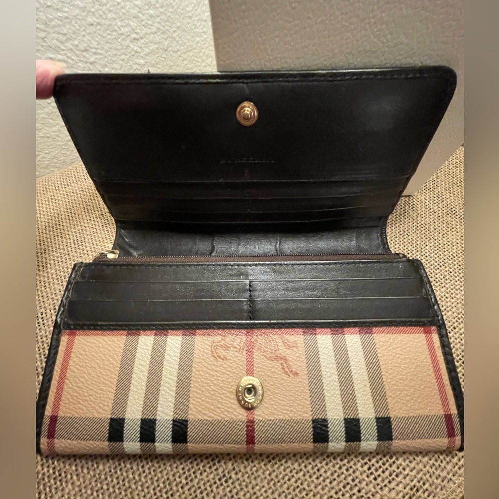 Burberry, Haymarket, check canvas, Long wallet